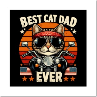 Best Cat Dad Ever Cat Lover Posters and Art